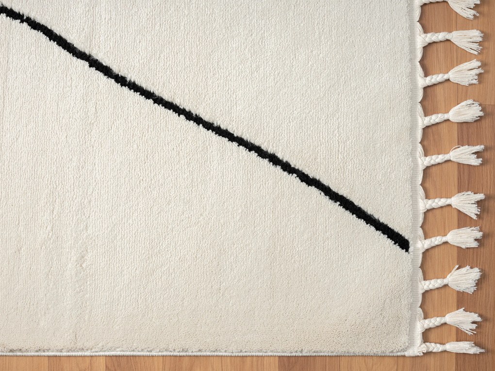 My Flair, Kusový koberec Moroccan Oasis weiß, 160x230, čiernobiela, obývacia izba