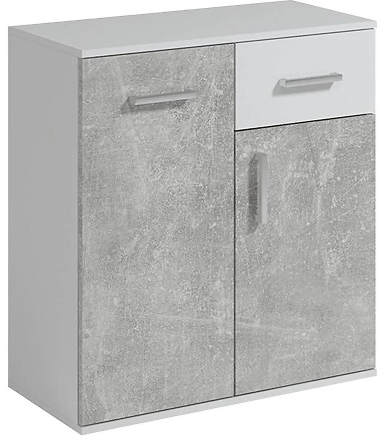 Komoda Jacob I biela/betón