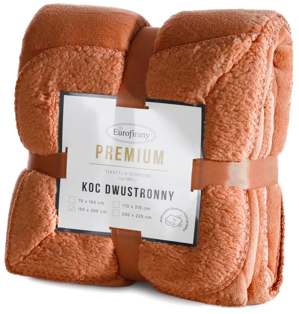 BUKLÉ DEKA TEDY 150X200 CM TEHLOVÁ