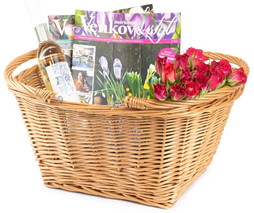 Nákupný kôš prútený Marked II.š. 42 x hl. 35 x v. 21(cm)