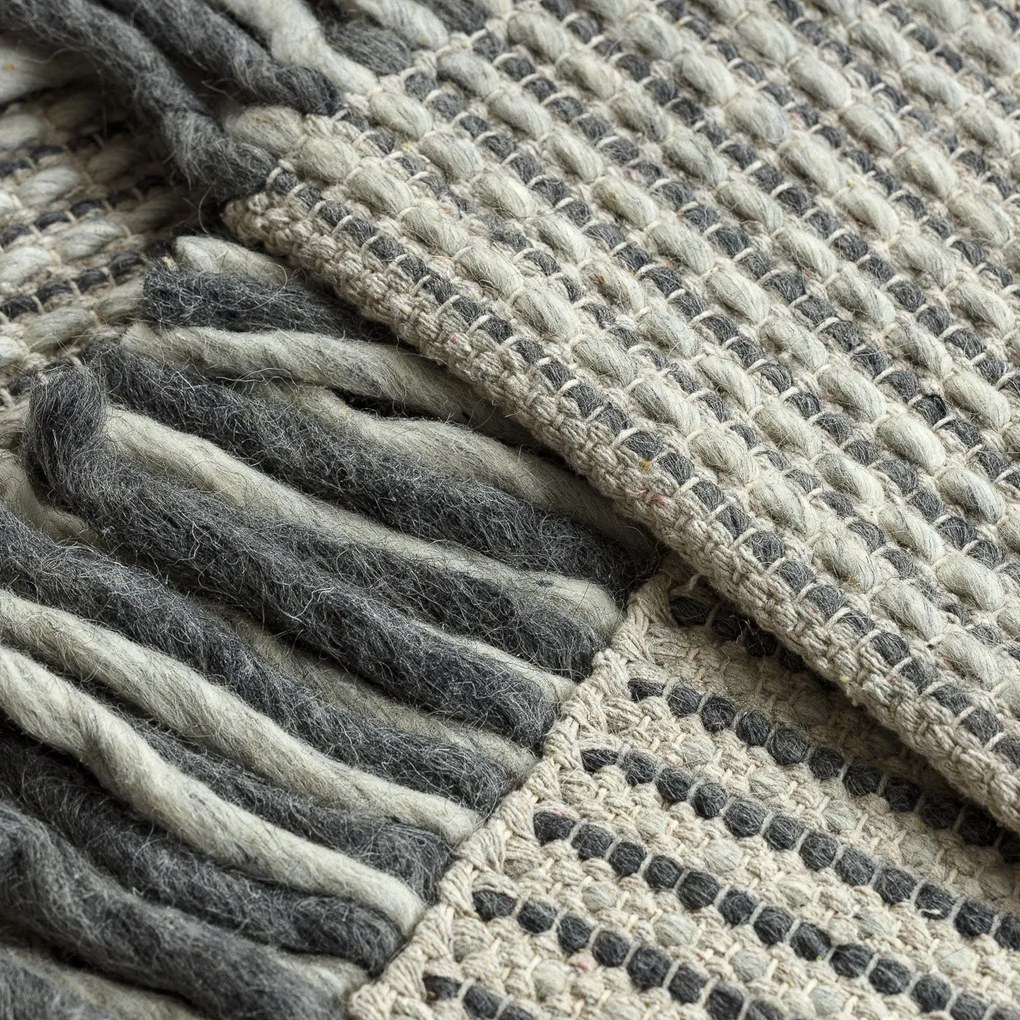 Dywany Łuszczów, Kusový koberec Tahar 99003F cream/grey, 90x150, béžová, obývacia izba