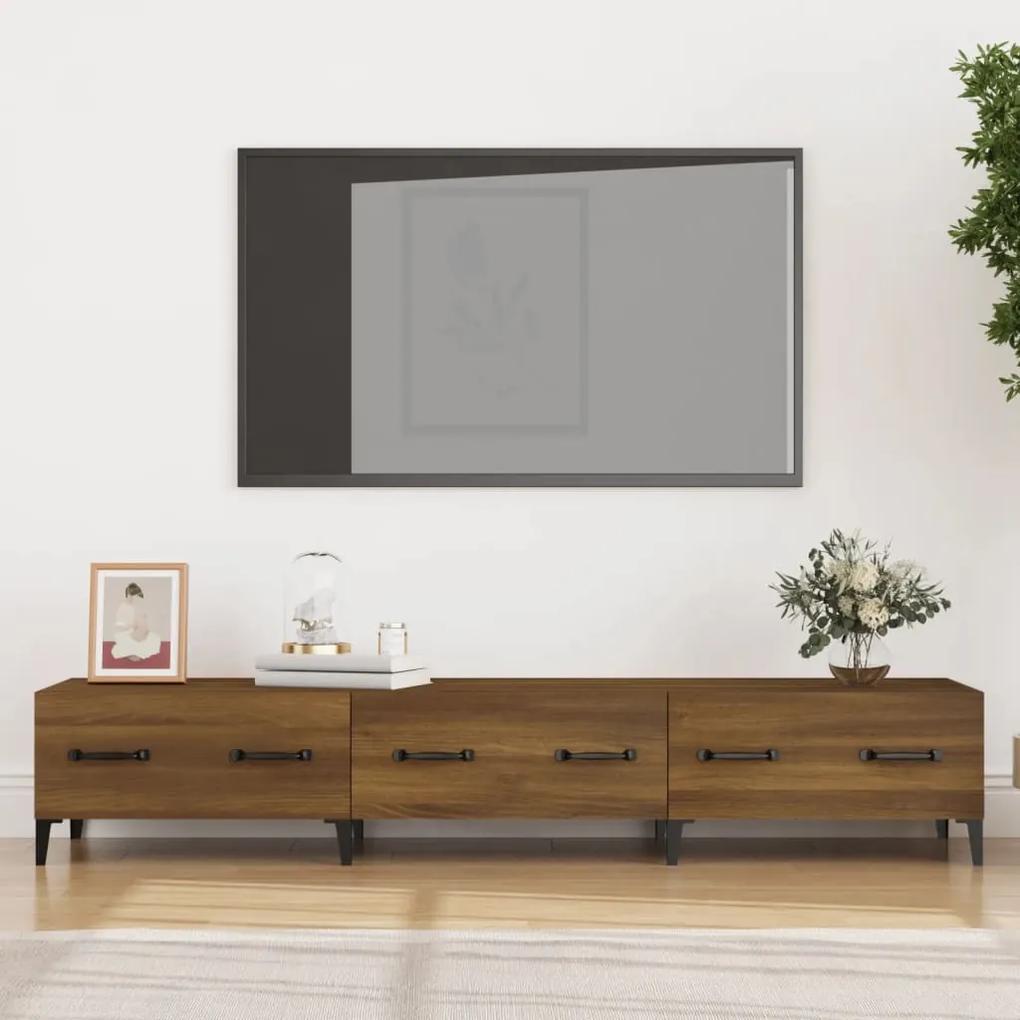 TV skrinka hnedý dub 150x34,5x30 cm spracované drevo