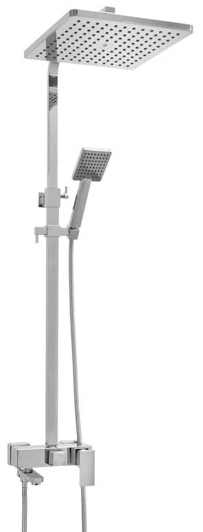 Sprchová súprava KABE s výtokom do vane - chrómová - hlavica 30x30 cm