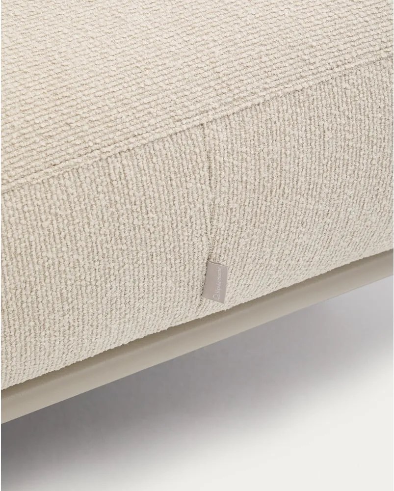 Béžová podnožka z textílie buklé Aurum – Kave Home