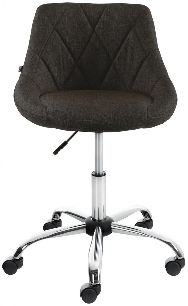 Design-Shop Pracovná stolička Lazio - látka - Tmavo sivá