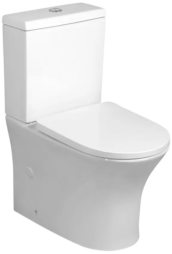 Bruckner, DARIO RIMLESS WC kombi misa s nádržkou, spodný/zadný odpad, biela, 201.437.4