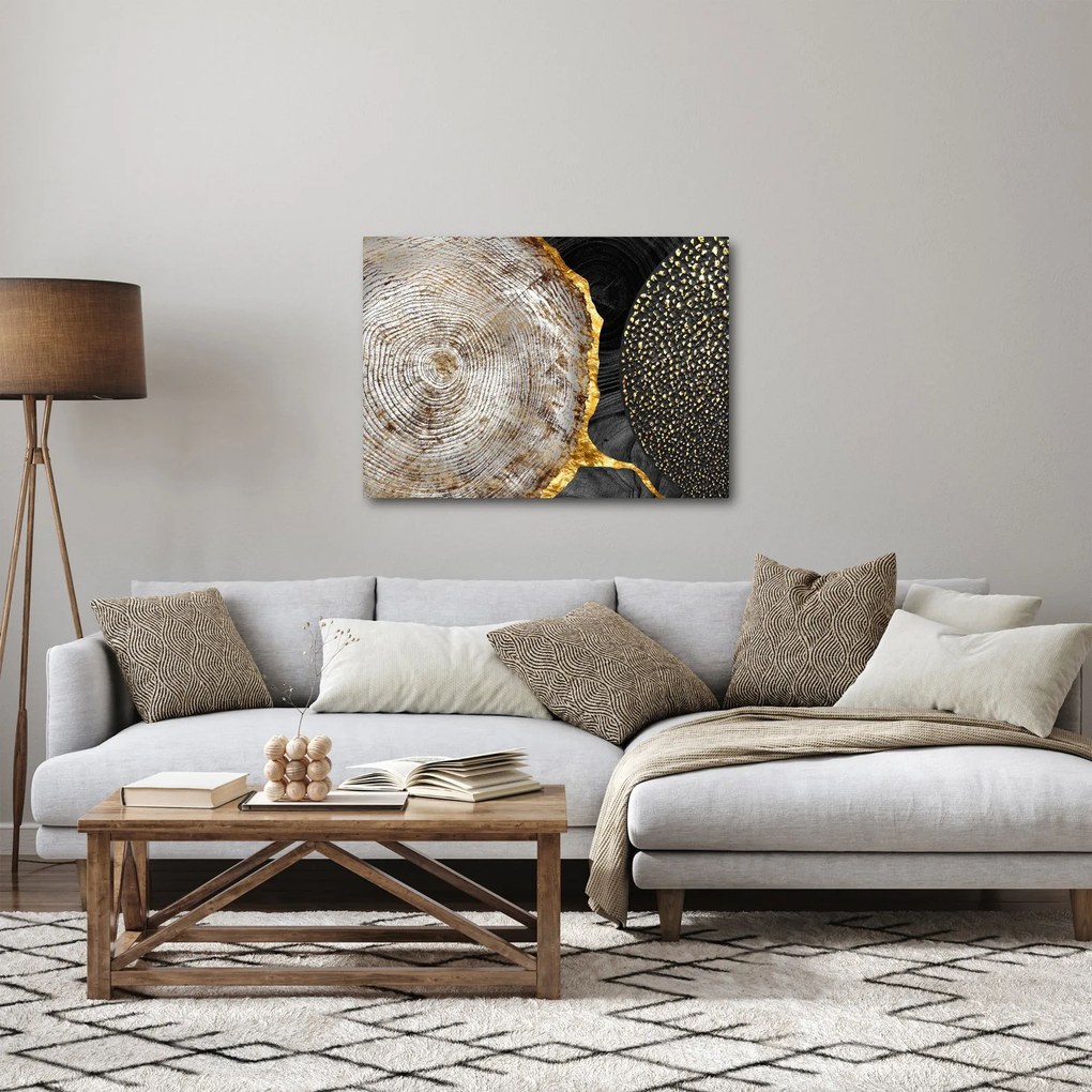 Obrázok - Kmeň stromu v koláži 2 (70x50 cm)