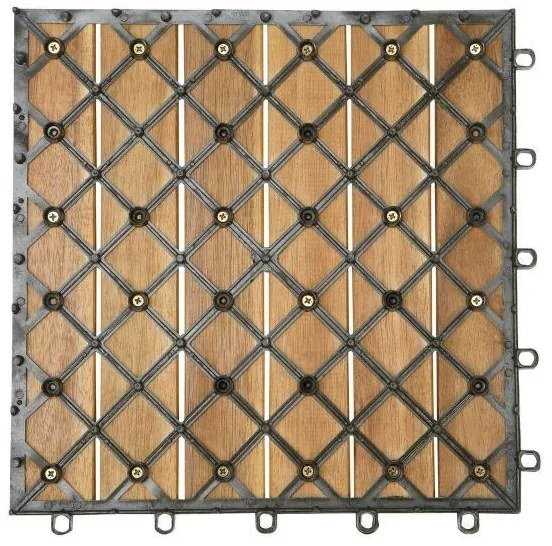 InternetovaZahrada Drevené dlaždice – sada 33ks, 30×30 cm
