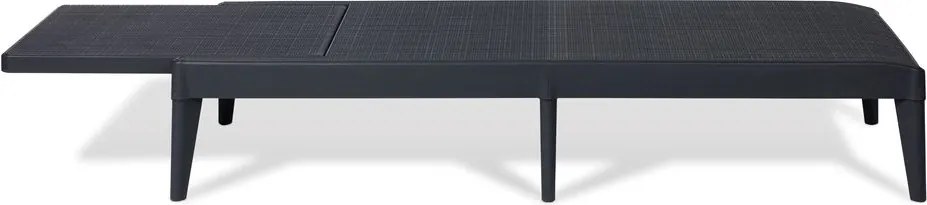 Plastové záhradné lehátko SIROLO, grafitová farba