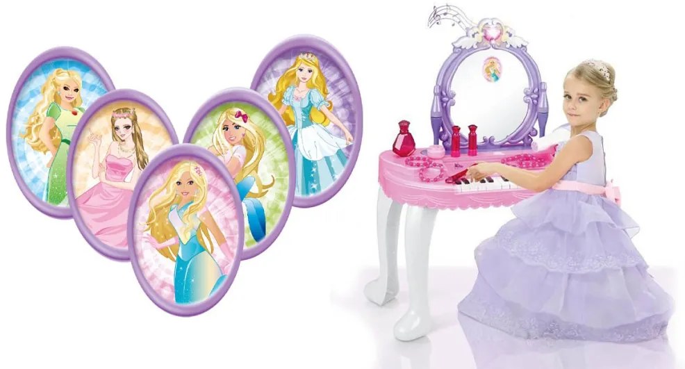 Detský toaletný stolík a klavír 2 v 1