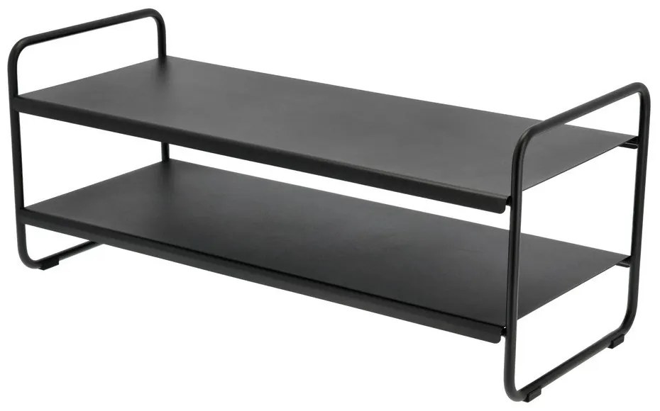Čierny oceľový stojan na topánky 33x33x80 cm A-Shoe – Zone