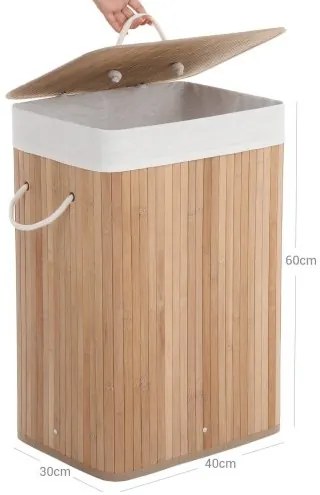 Kôš na bielizeň Launda 72 l hnedý