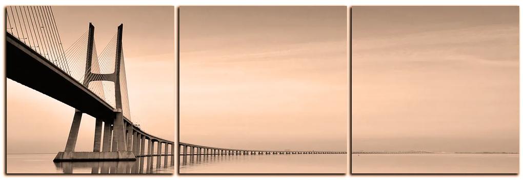 Obraz na plátne - Most Vasco da Gama - panoráma 5245FB (120x40 cm)