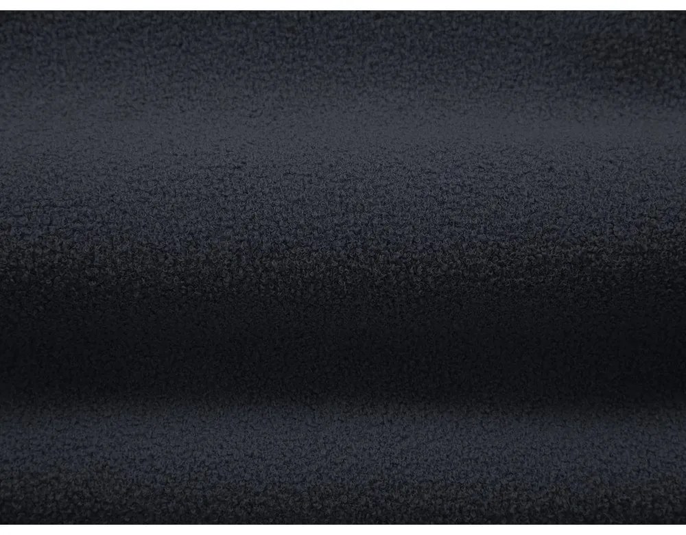 Tmavomodré kreslo z textílie buklé Chuck – Micadoni Home