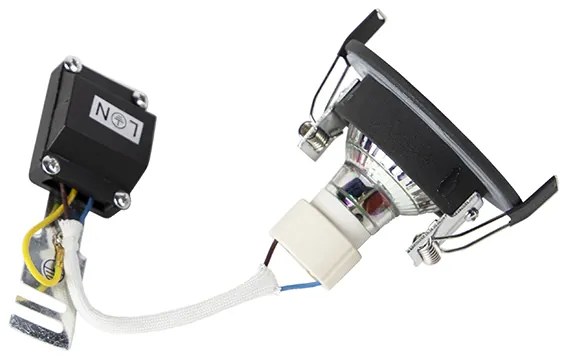 Moderné inteligentné zapustené bodové svietidlo čierne okrúhle vrátane WiFi GU10 IP54 - Xena