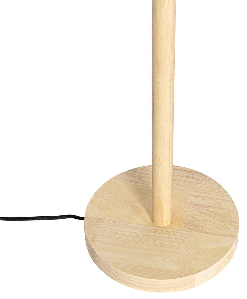 Rustikálna stojaca lampa drevo bez tienidla - Mels
