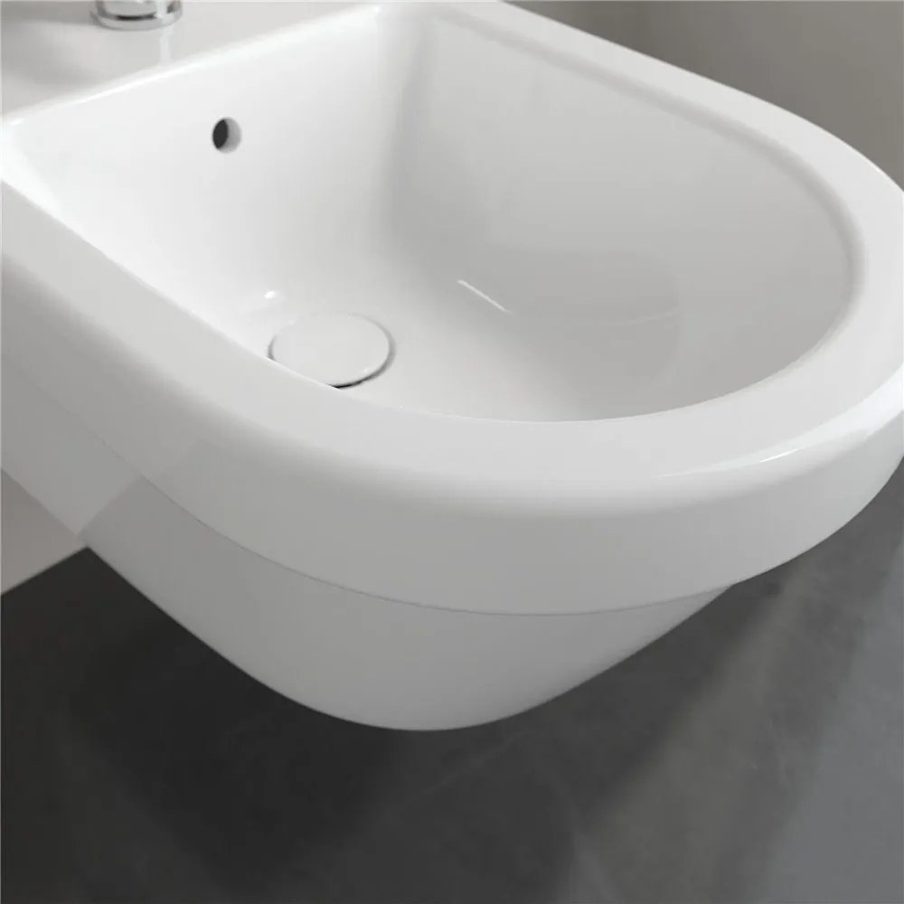 VILLEROY &amp; BOCH Architectura závesný bidet s otvorom, s prepadom, 370 x 530 mm, biela alpská, 54840001