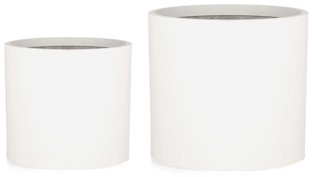 Blumfeldt Gendt, kvetináč, vrchný kvetináč, súprava 2 kusov, veľkosti L/XL, fiberstone, interiér/exteriér