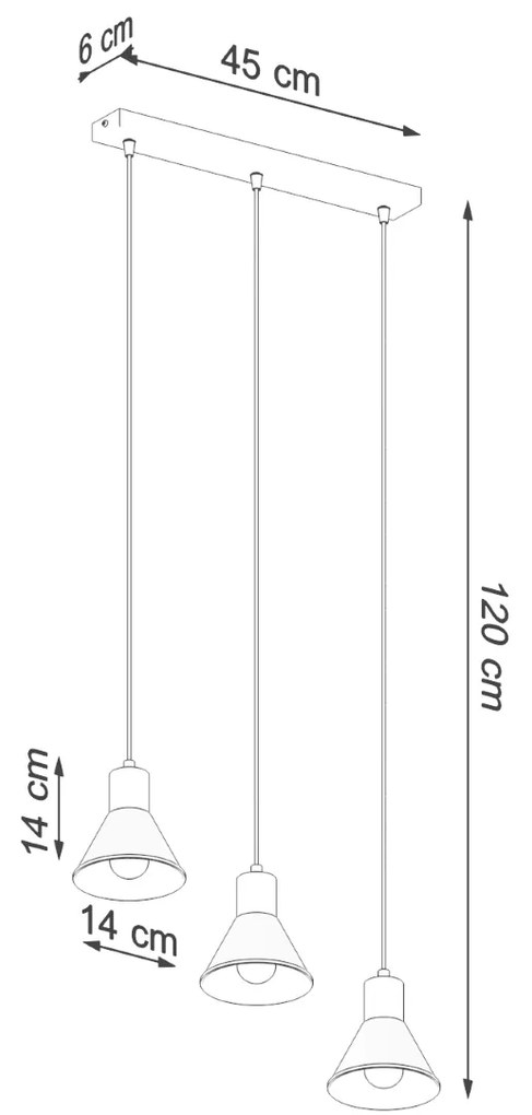 Závesné svietidlo TALEJA 3 biele [E27]