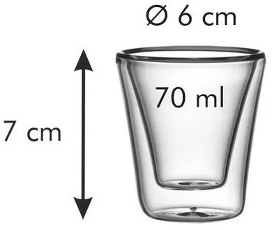 Tescoma dvojstenné poháre myDRINK, 70 ml, 2 ks, S