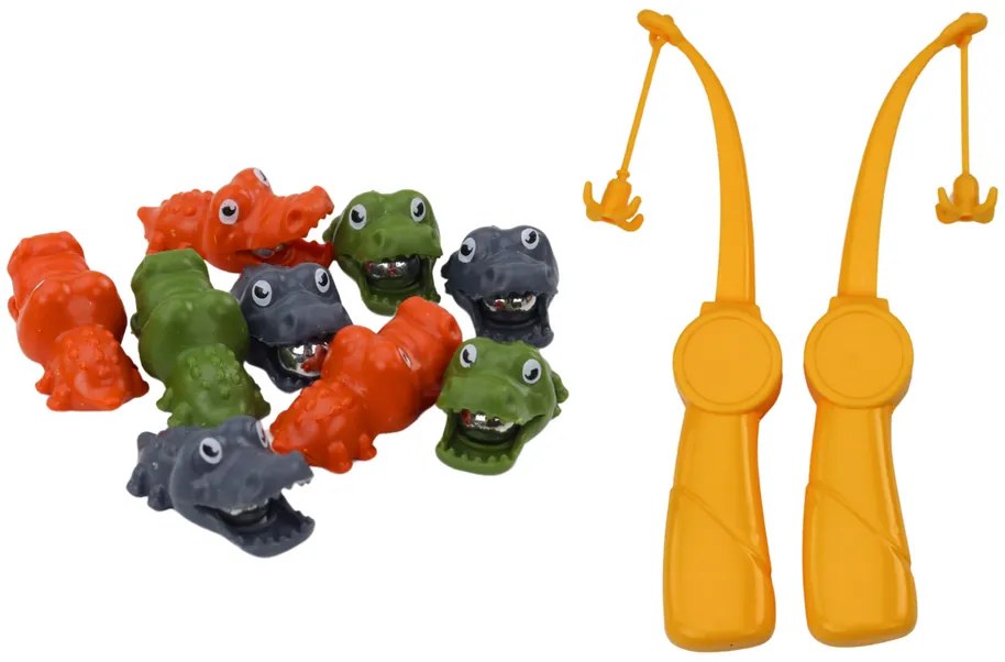 LEAN TOYS Hra Lov krokodílov - magnetický hnedý krokodíl