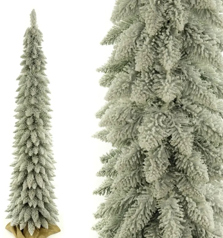 Vianočný stromček Smrek tatranský zasnežený "SLIM" 110 cm