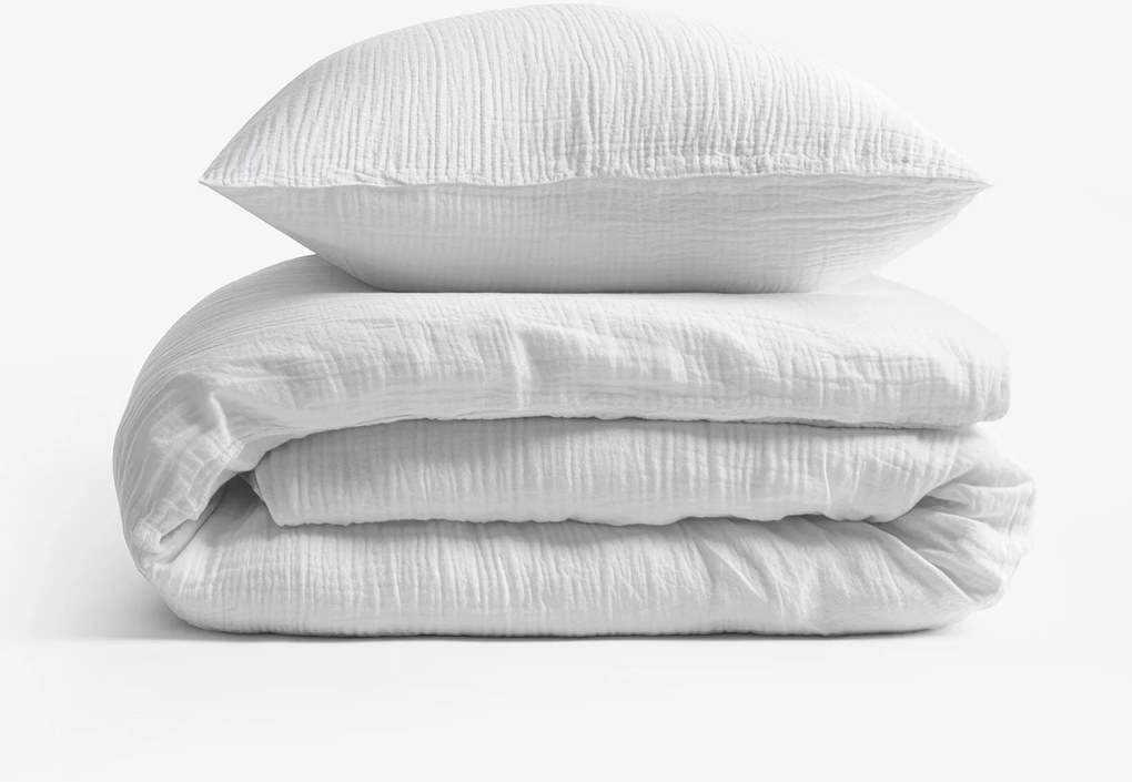 Goldea mušelínové posteľné obliečky – svetlo sivé 200 x 200 a 2ks 70 x 90 cm