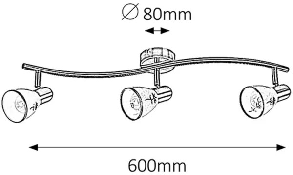 Rabalux 6358 - Bodové svietidlo ART FLOWER 3xE14/40W/230V