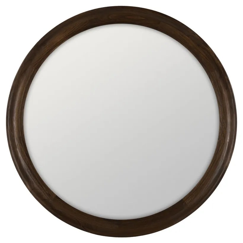 Nástenné zrkadlo s dreveným rámom ø 110,5 cm Paula – Ixia