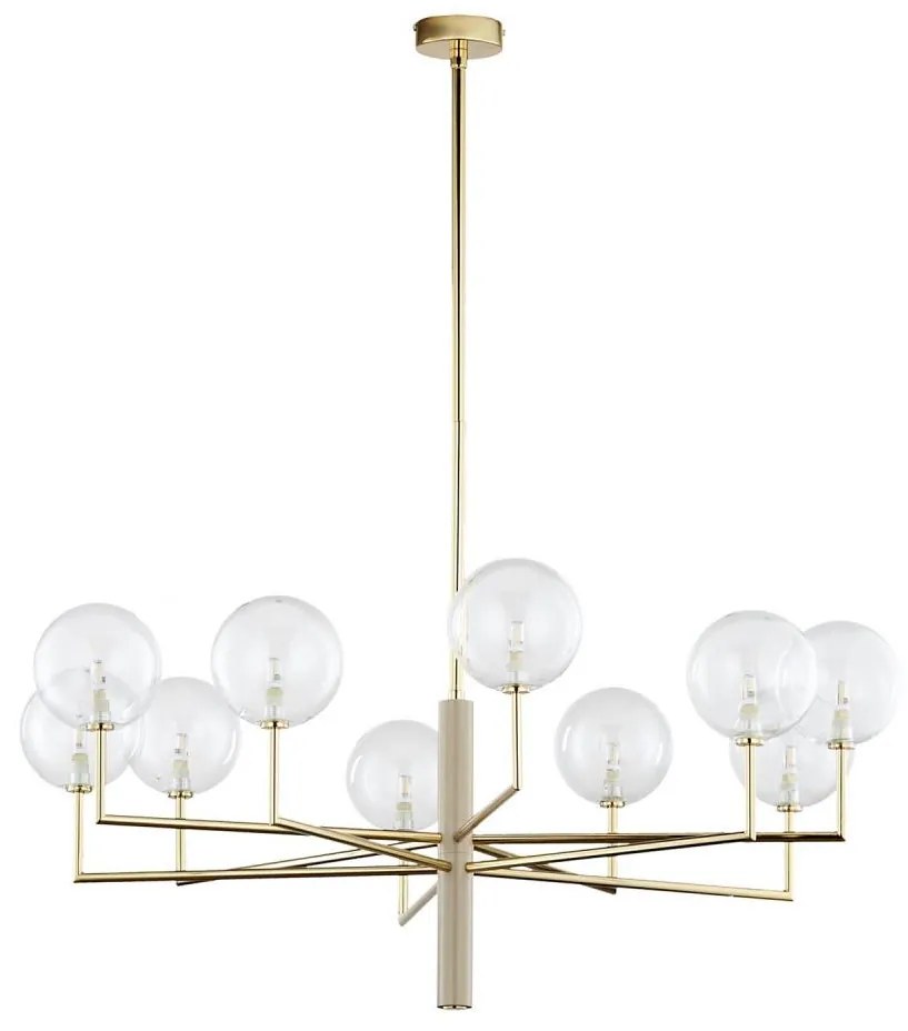 Jupiter 1976 - Luster na tyči FEME 10xG9/10W/230V zlatá