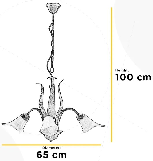 ONLI - Luster na reťazi ALGA 3xE14/6W/230V bronzová