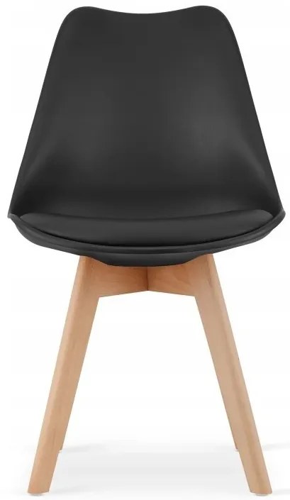 Jedálenská zostava TODI 80cm okrúhly stolový set čierny+ 4 stoličky MARK čierne