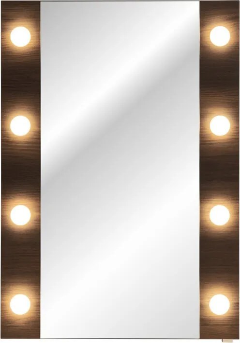Nástěnné LED zrcadlo Dorothy 60 cm dub ristretto