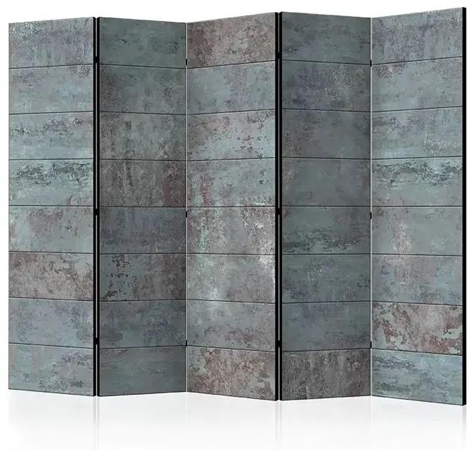 Paraván - Turquoise Concrete II [Room Dividers] Veľkosť: 225x172, Verzia: Obojstranný
