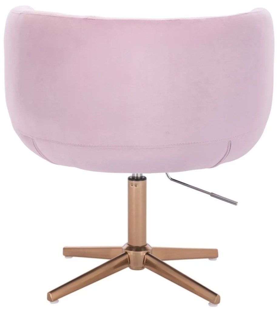 LuxuryForm DESIGN Kreslo MONTANA VELUR na zlatom kríži - levanduľa