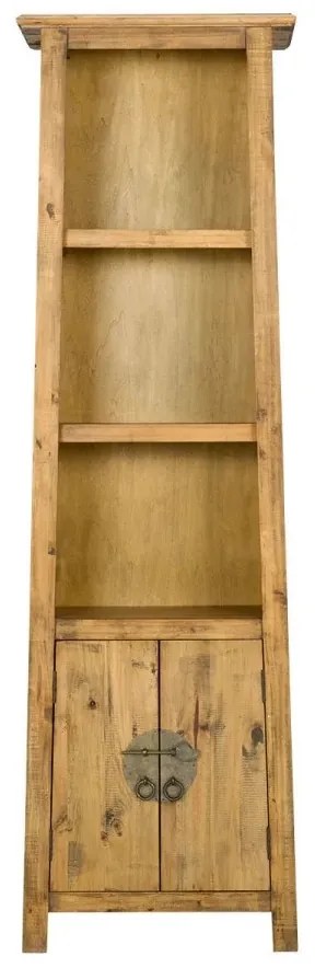furniture-nabytek.cz - Masívna kúpeľňová skrinka Rangún z recyklovanej borovice, lakovaná, hnedá – 48×32×170 cm