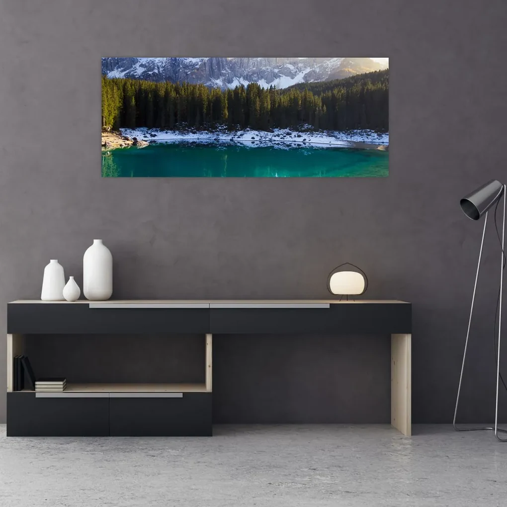 Obraz - Jazero Karersee (120x50 cm)