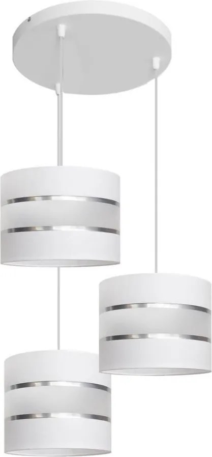 Luster na lanku HELEN 3xE27/15W/230V biela