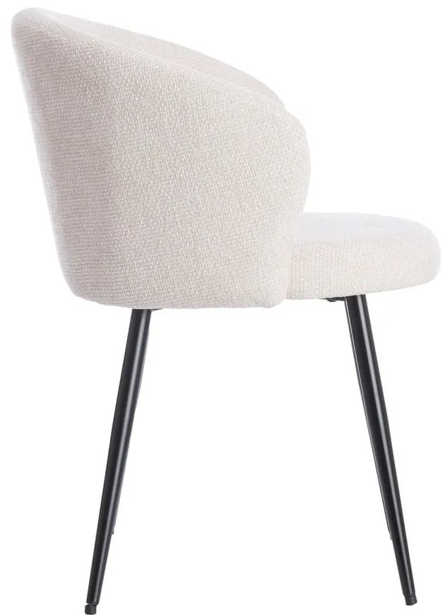 Krémovobiele kovové jedálenské kreslá v súprave 2 ks Radaja – Light & Living