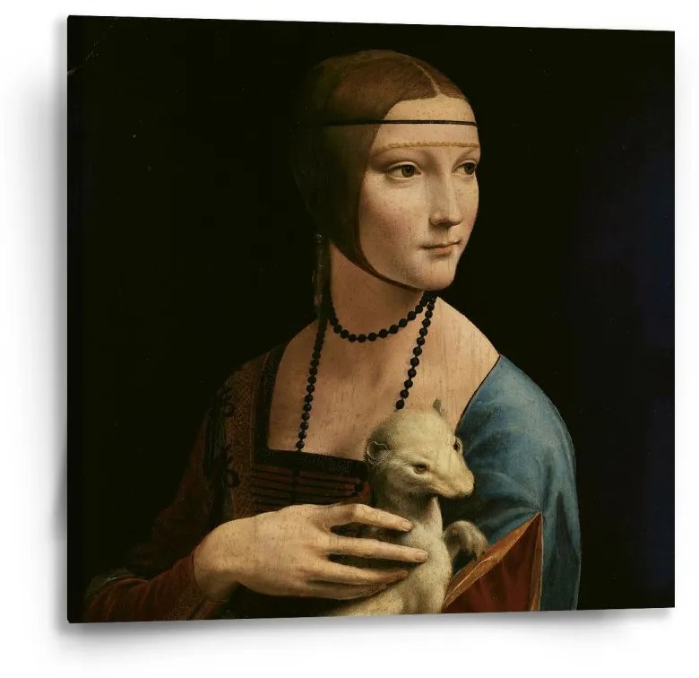 Sablio Obraz Dáma s hranostajom - Leonardo da Vinci - 50x50 cm