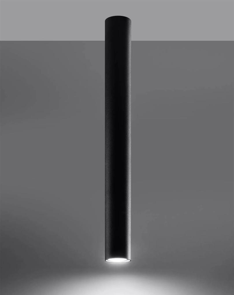 Stropné svietidlo Lagos, 1x čierne kovové tienidlo, (60 cm)