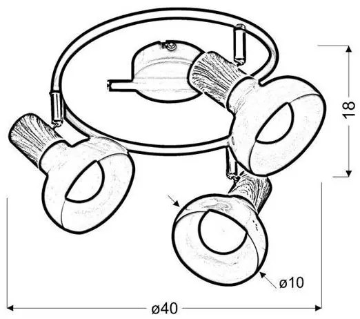 Bodové svietidlo PUERTO 3xE14/40W/230V