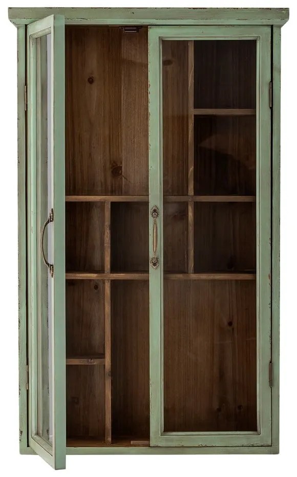 Zelená vitrína z jedlového dreva 50x80x13,5 cm Hazem – Bloomingville