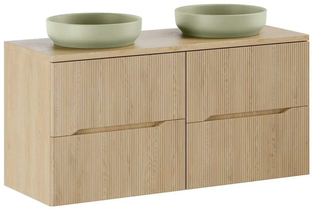 Závesná skrinka Nordic River s umývadlom 120 cm dub cremona