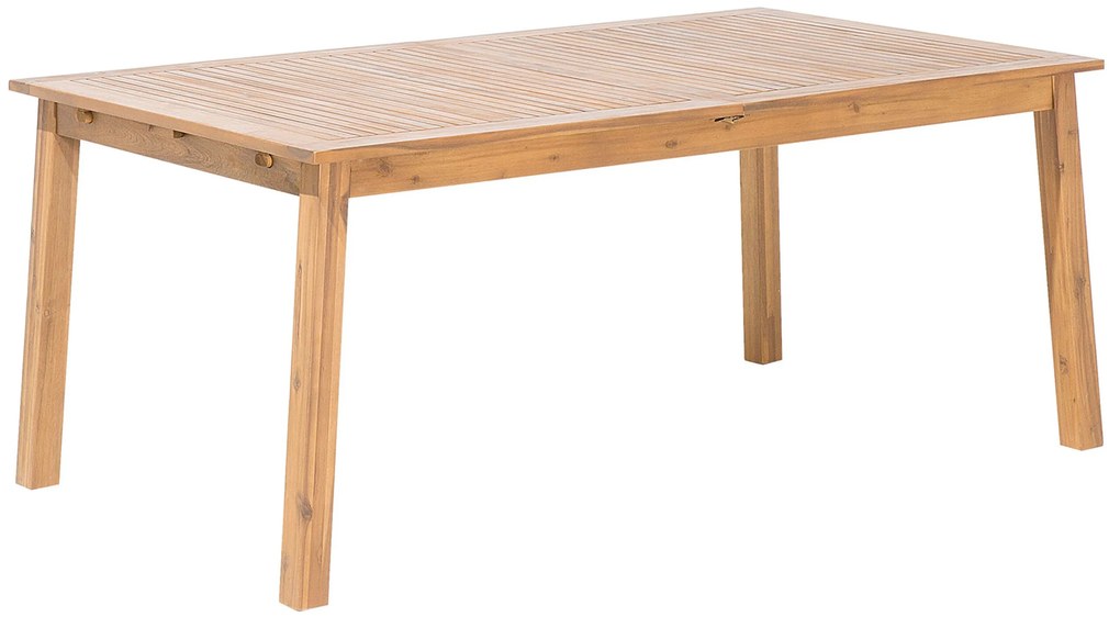 Záhradný rozkladací stôl z akáciového dreva 180/240 x 100 cm svetlé drevo CESANA Beliani