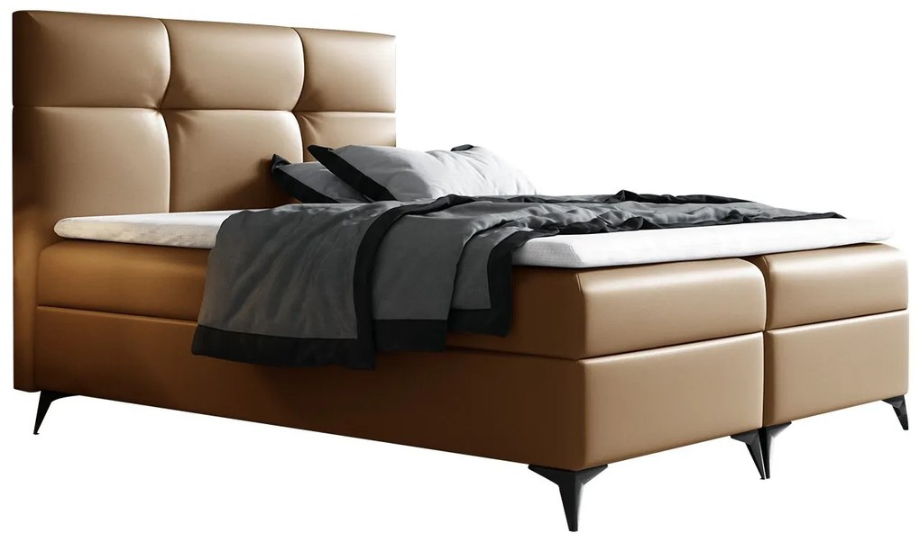 Kontinentálna posteľ Durian, Rozmer postele: 160x200, Dostupné poťahy: ekokoža Soft 033