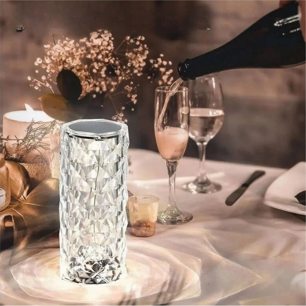 Dekoračné LED osvetlenie ROSE DIAMOND - 21 cm - multikolor