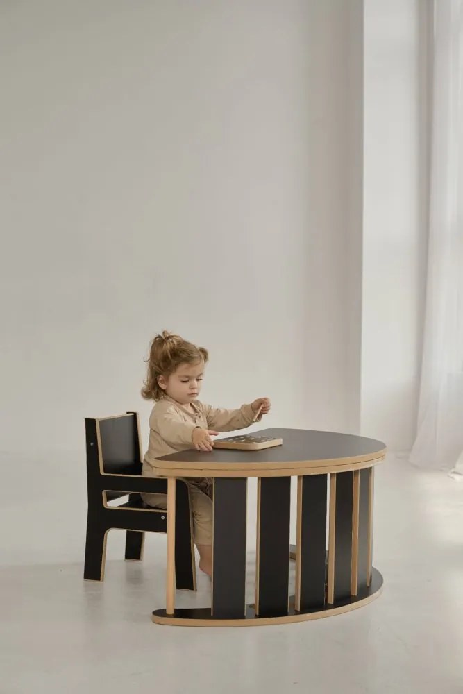 Detská stolička čierna S/M