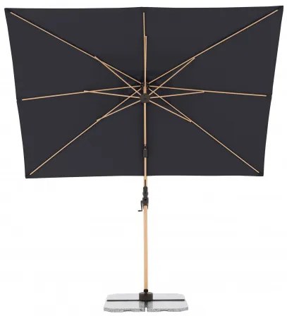 Doppler ALU WOOD 220 x 300 cm - záhradný naklápací bočný slnečník s ULTRA UV ochranou - 2. akosť (S269)