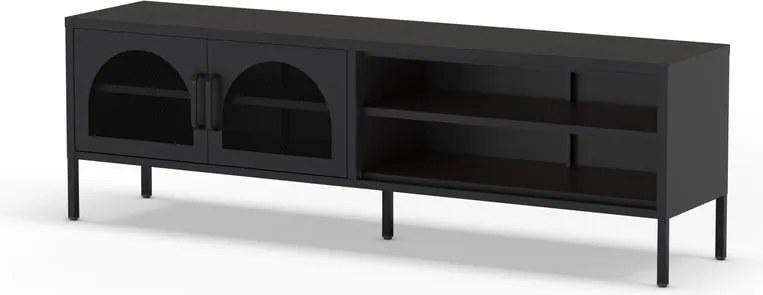 Čierny TV stolík 160x50 cm Diora – Marckeric